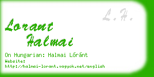 lorant halmai business card