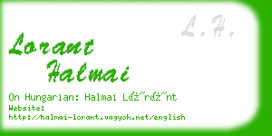 lorant halmai business card